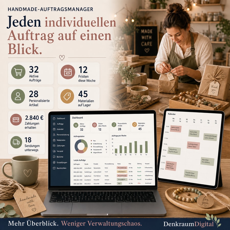 Handmade-Auftragsmanager Vorschau
